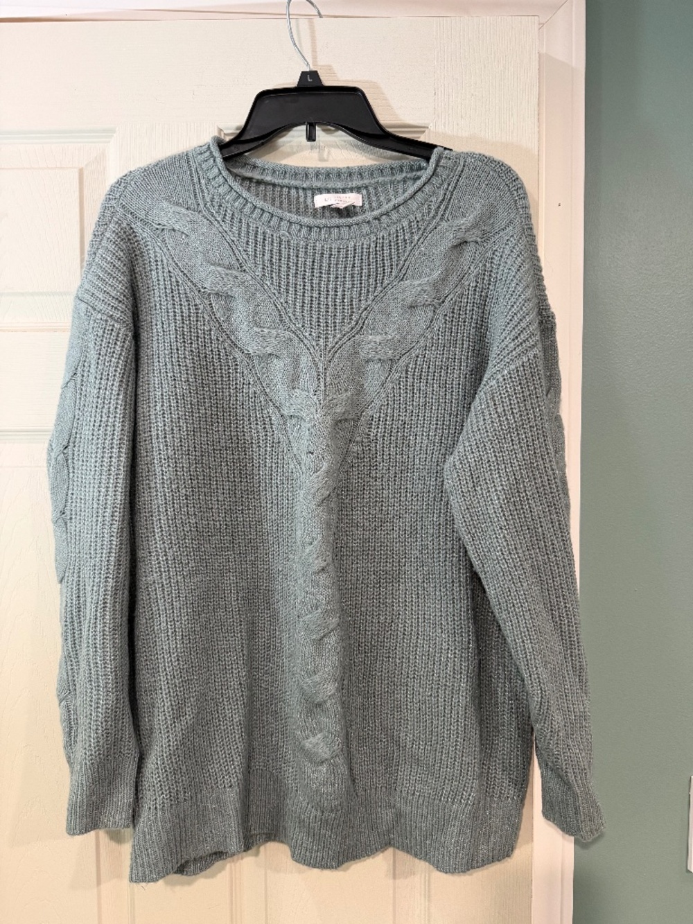 Lauren Conrad light blue cable-knit sweater size large